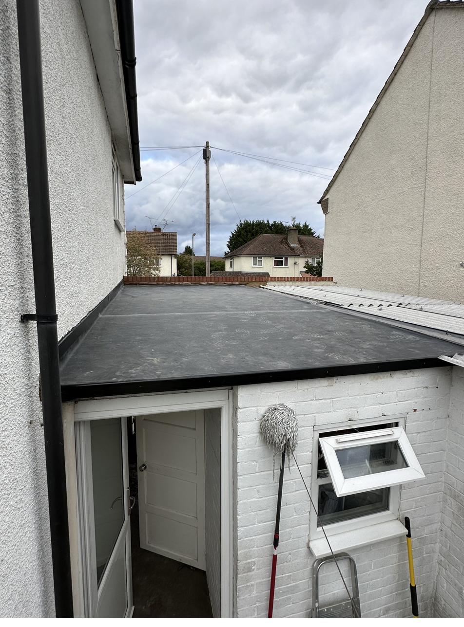 EPDM flat roof installed by RyBuild Ltd